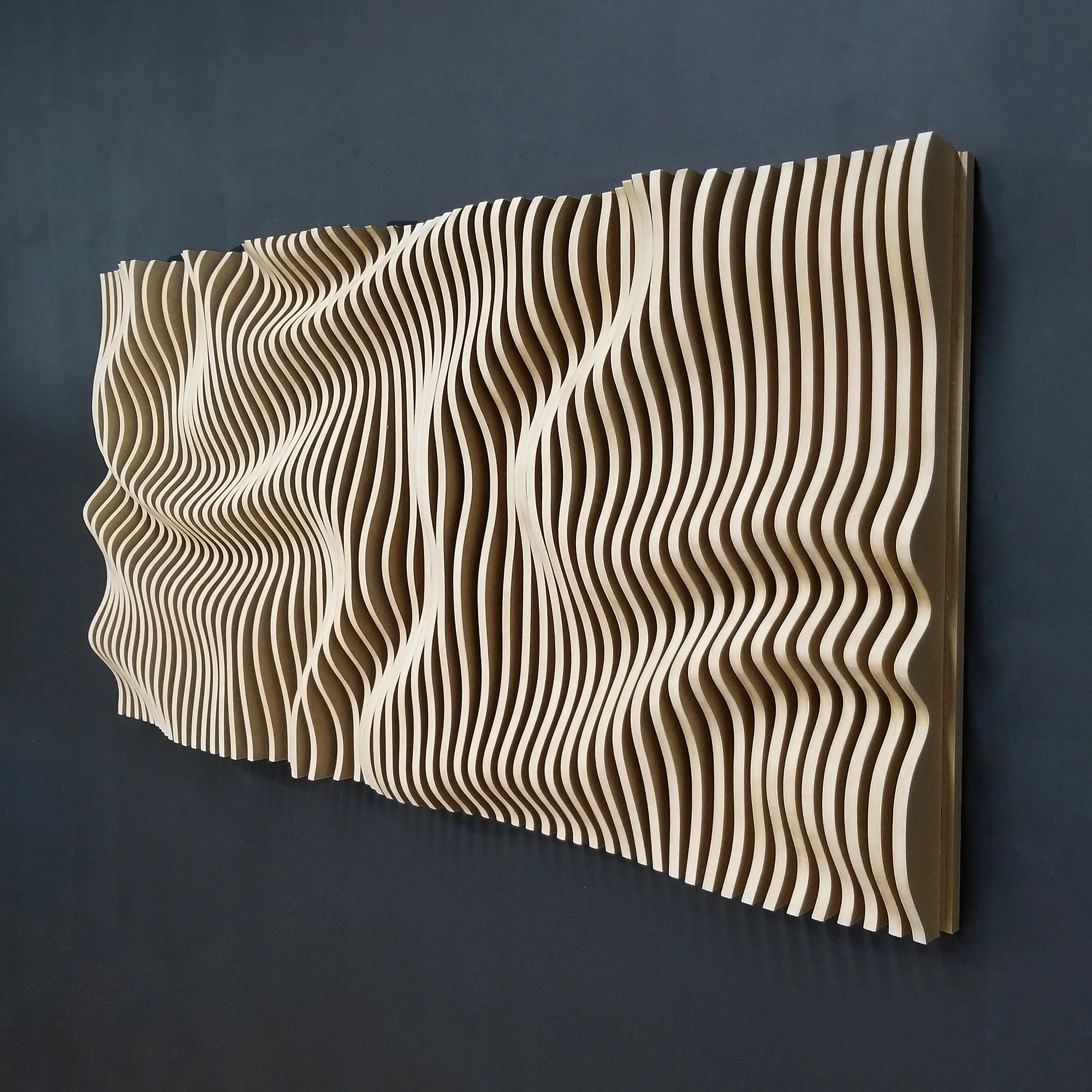 Lava, Abstract Wavy Parametric 3D Wall Decor  3D Wall Art.